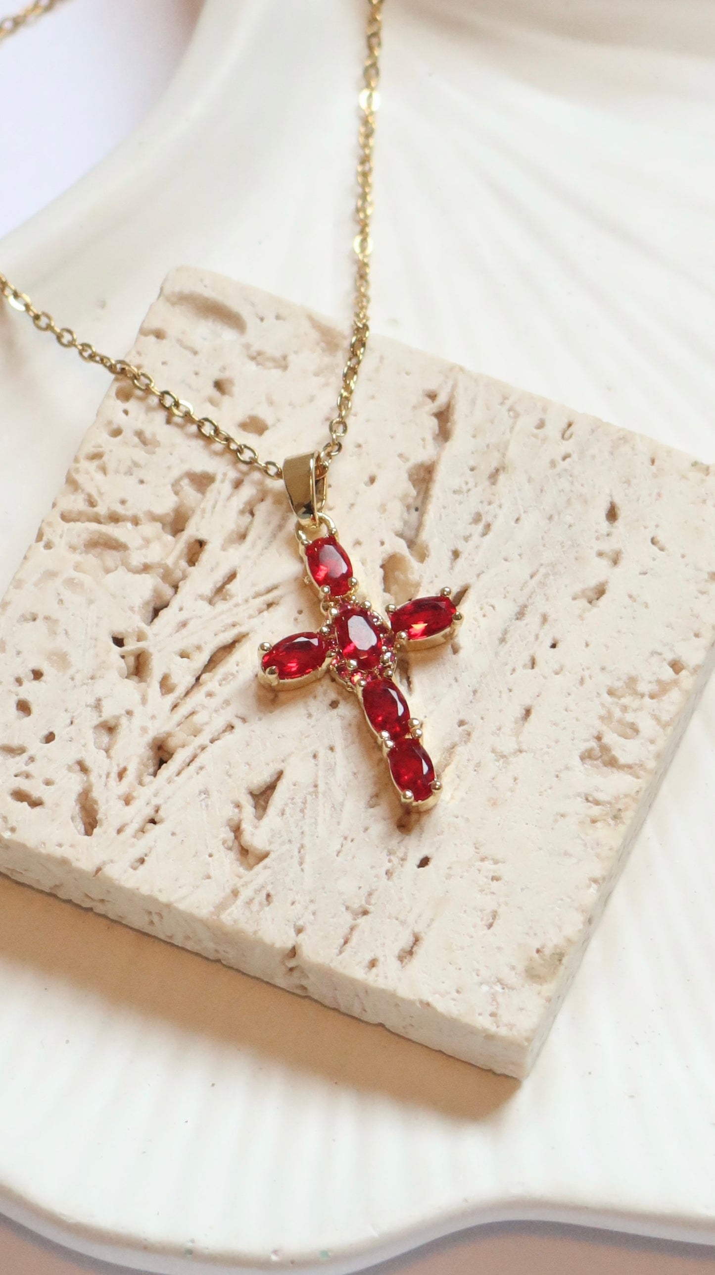 Ruby Crystal Cross