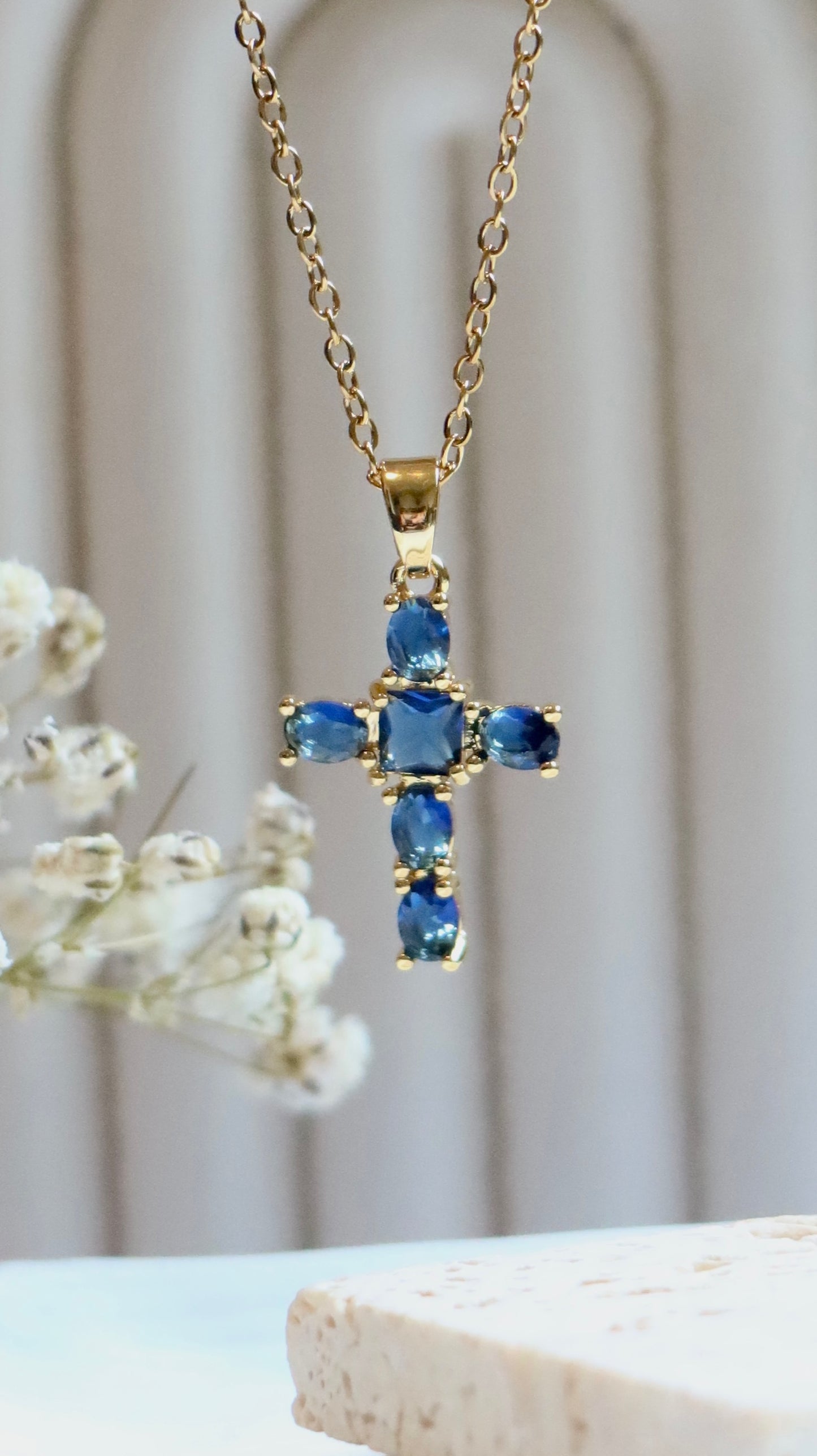 Sapphire Crystal Cross