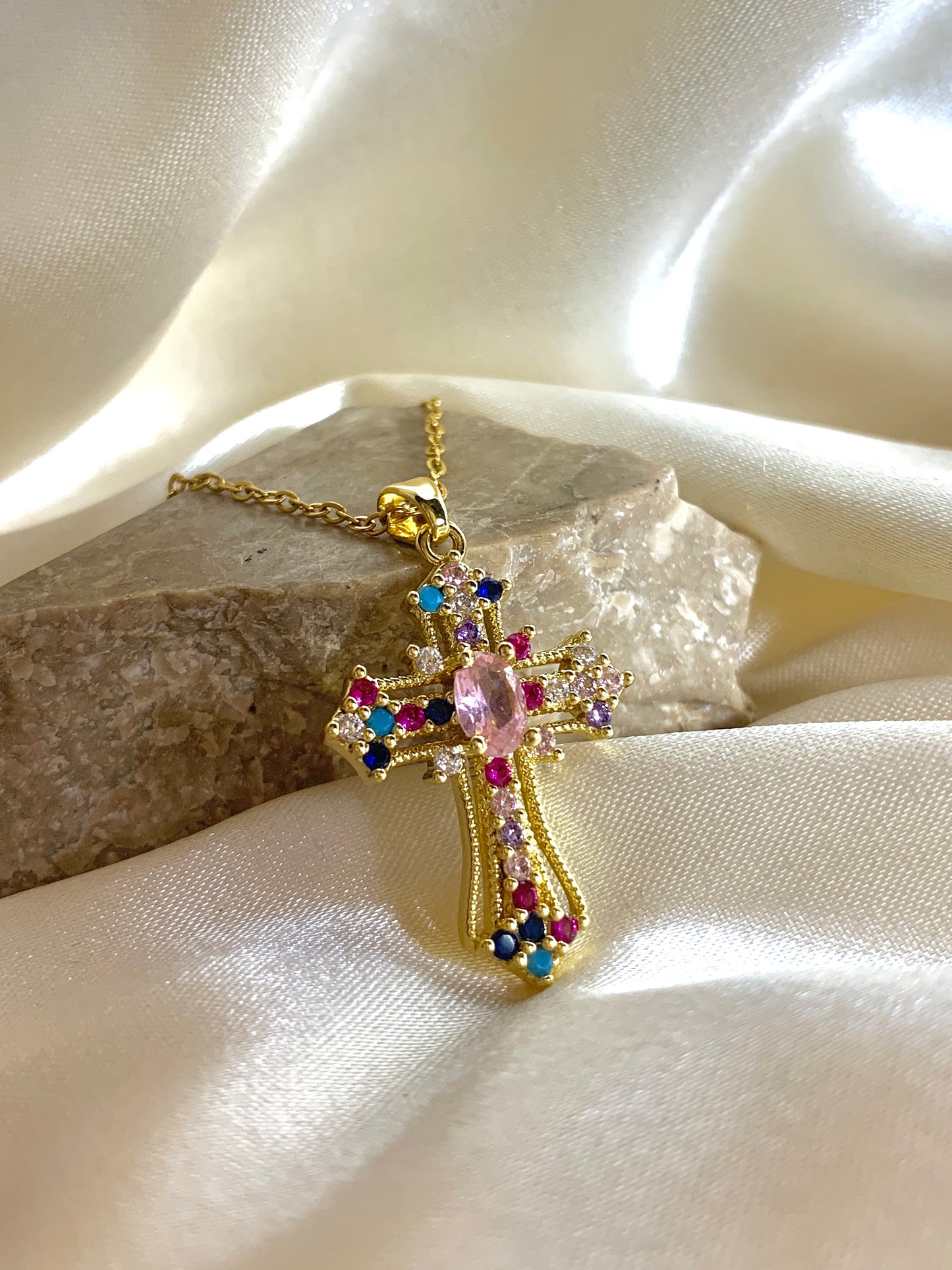 Multicolored Zirconia Cross