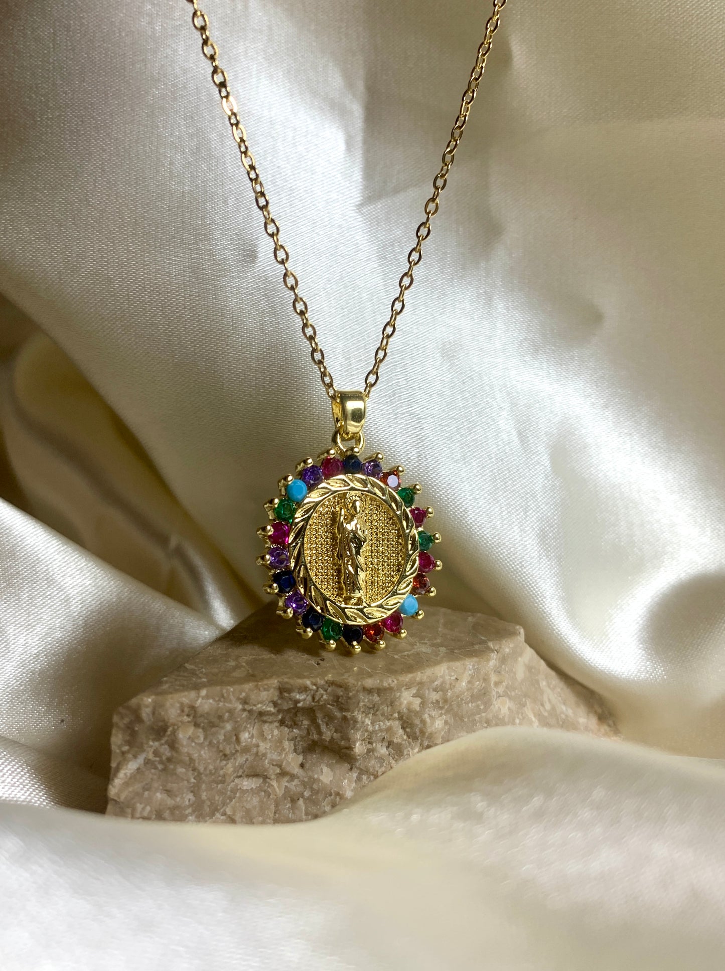 St. Jude Thaddeus Crystal Necklace