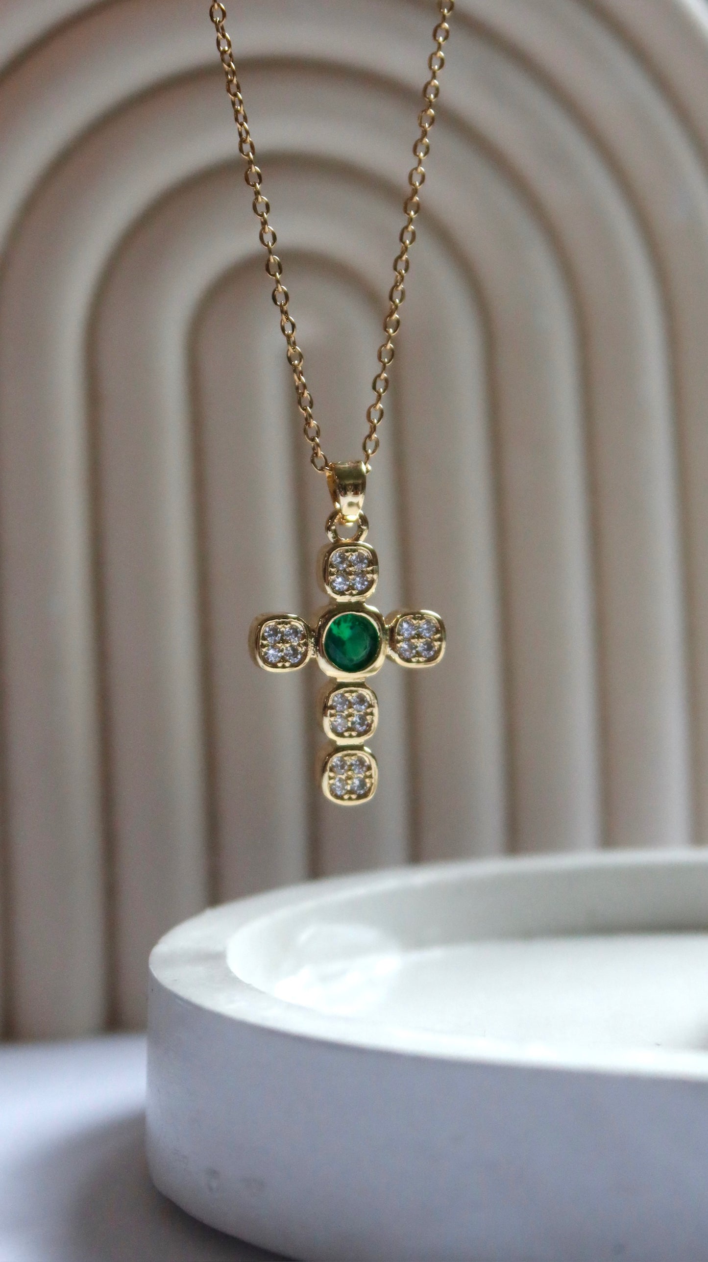 Green Crystal Cross