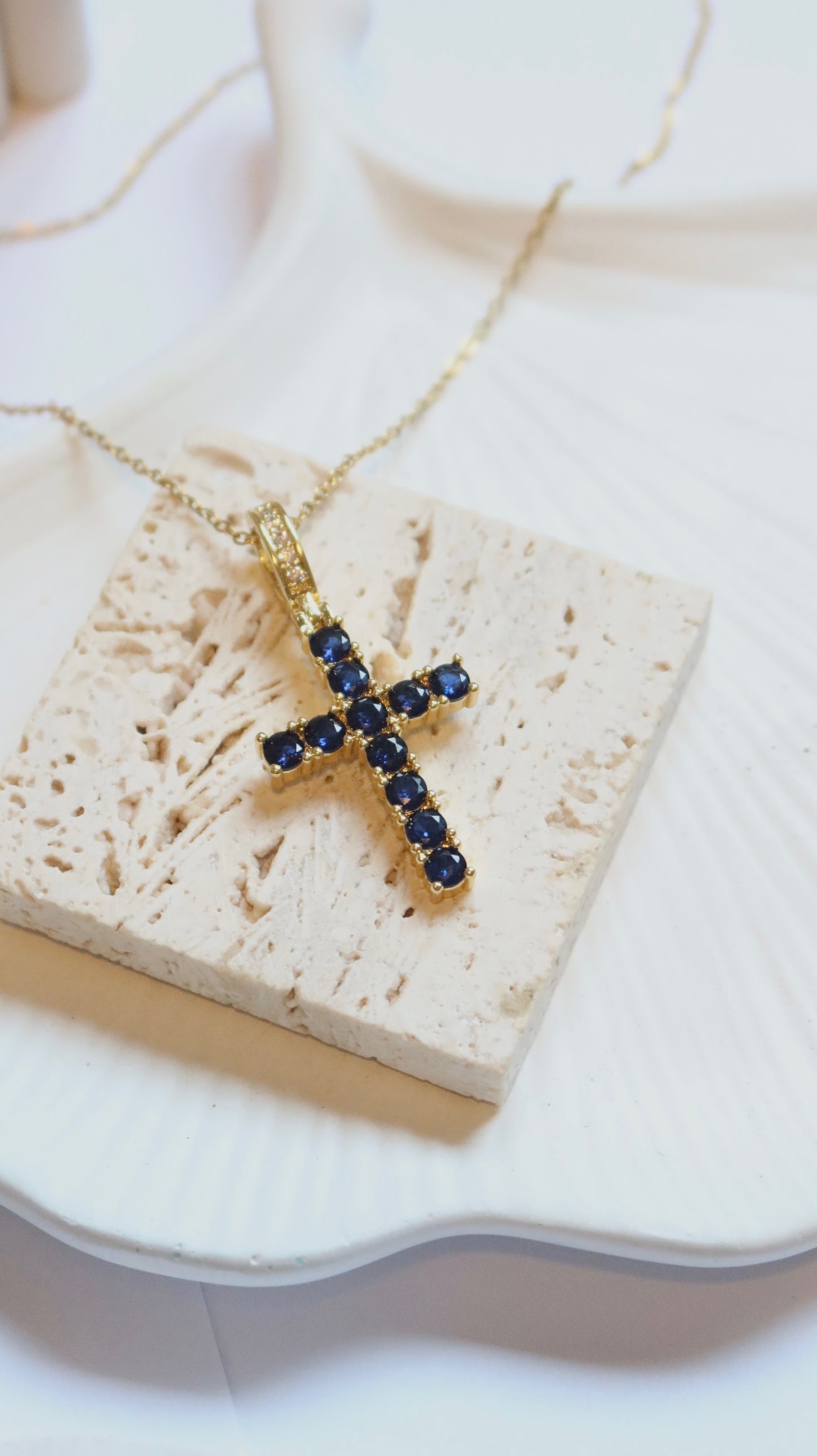 Sapphire Crystal Cross V2