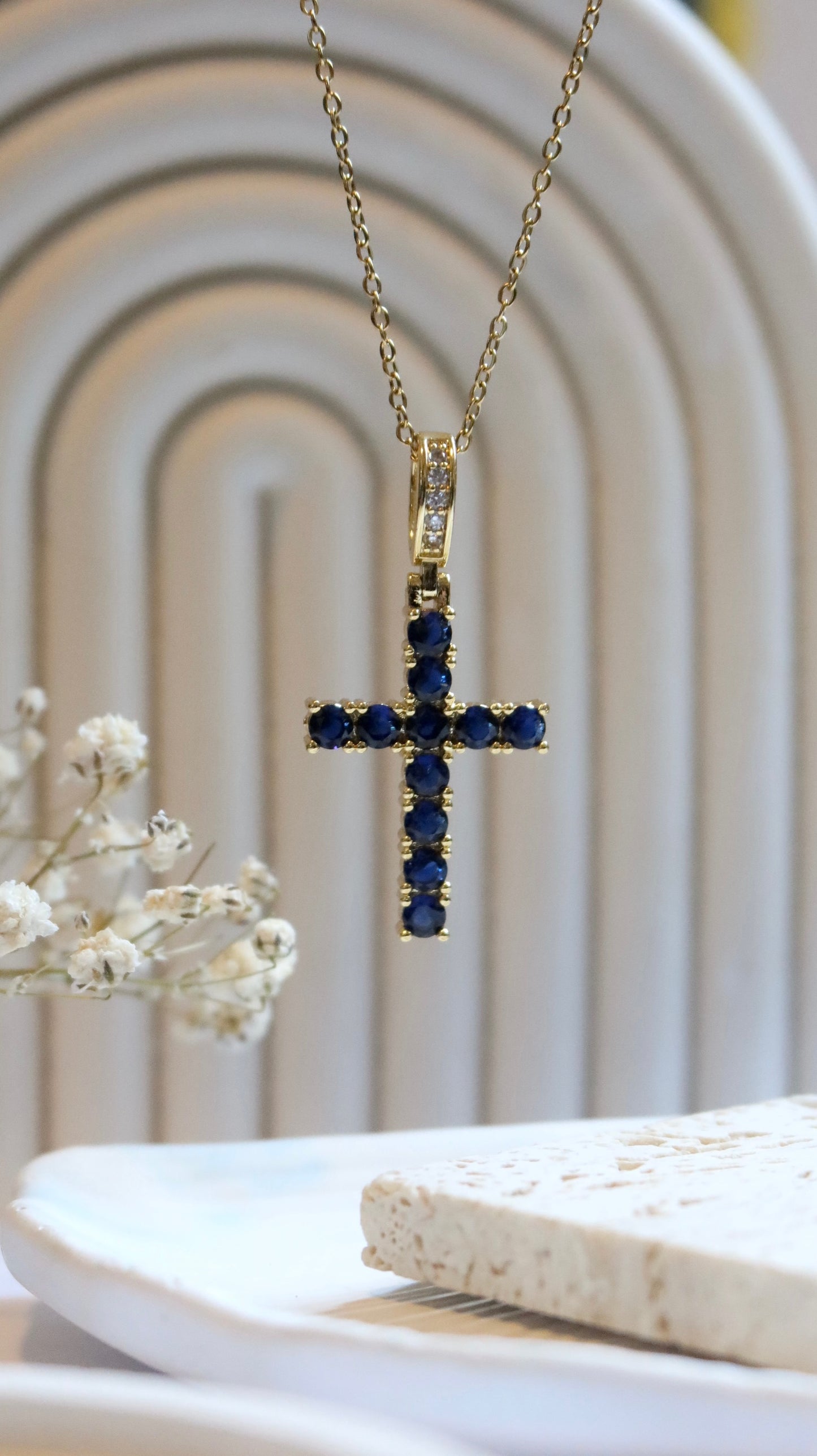 Sapphire Crystal Cross V2