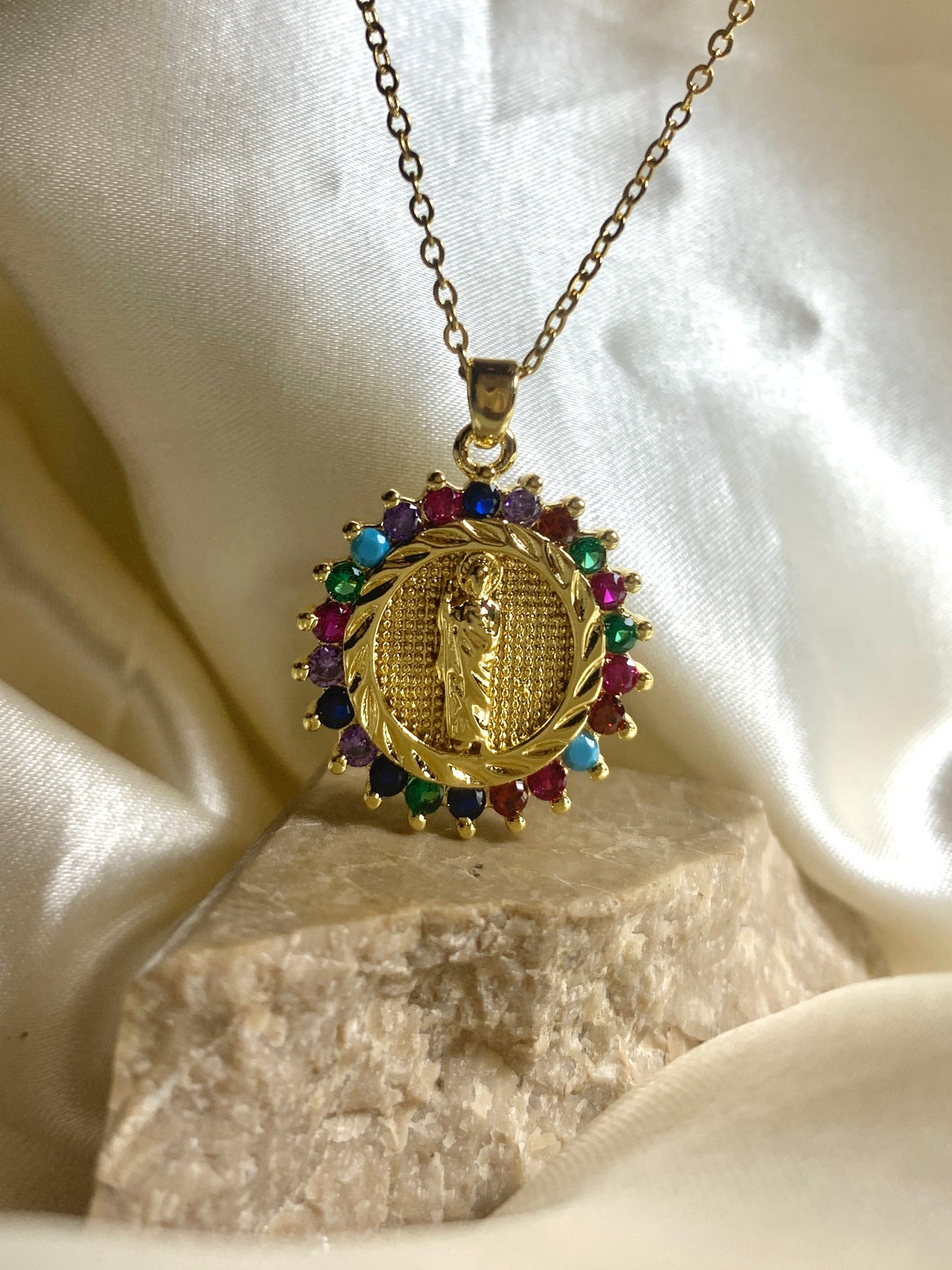 St. Jude Thaddeus Crystal Necklace