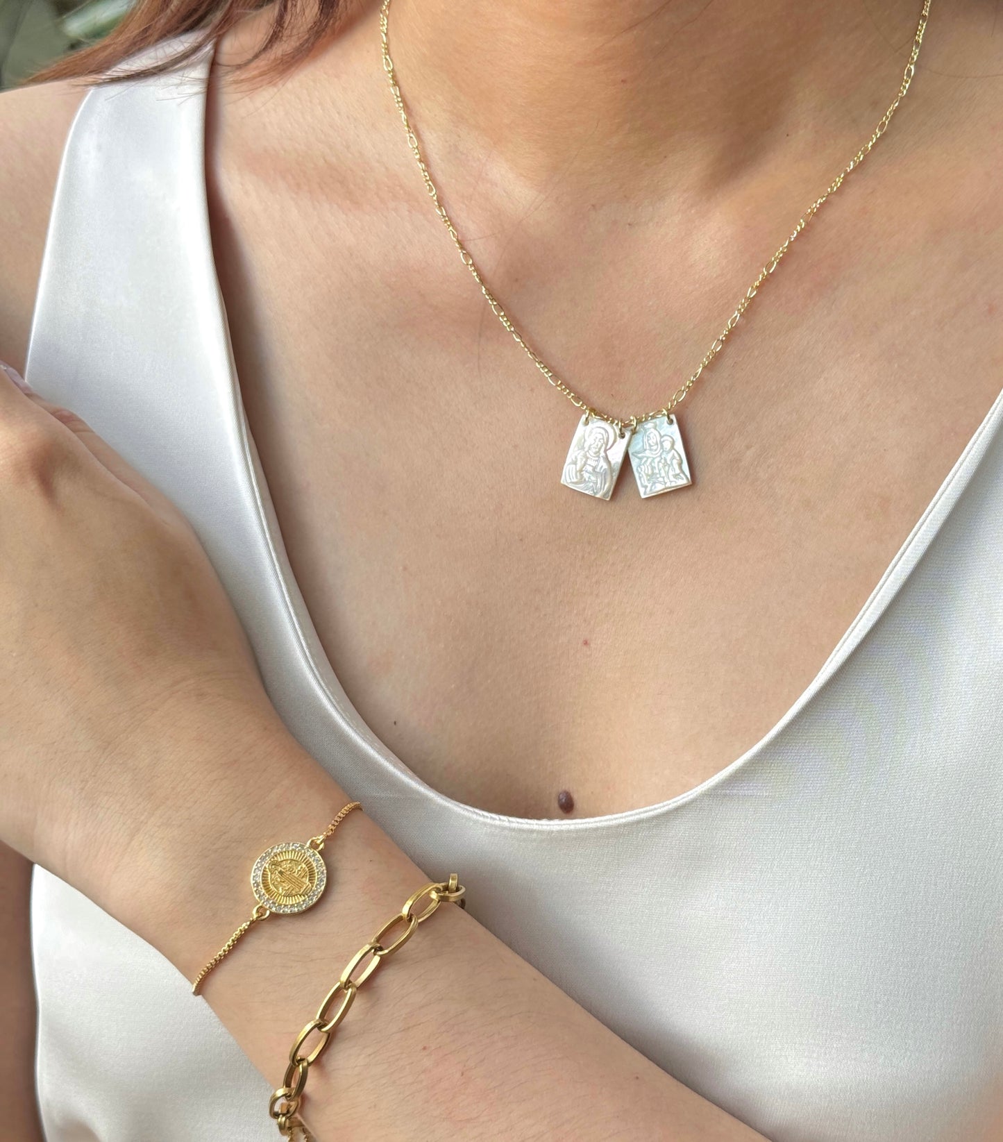 Pearl Scapular Set