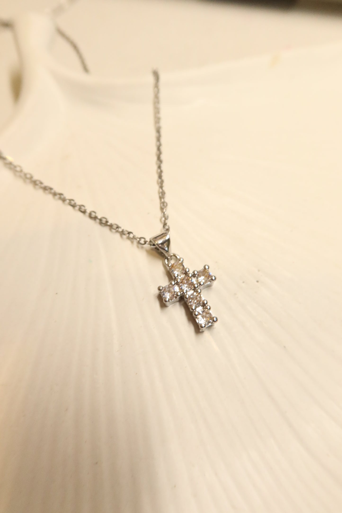 Silver Studded Cross