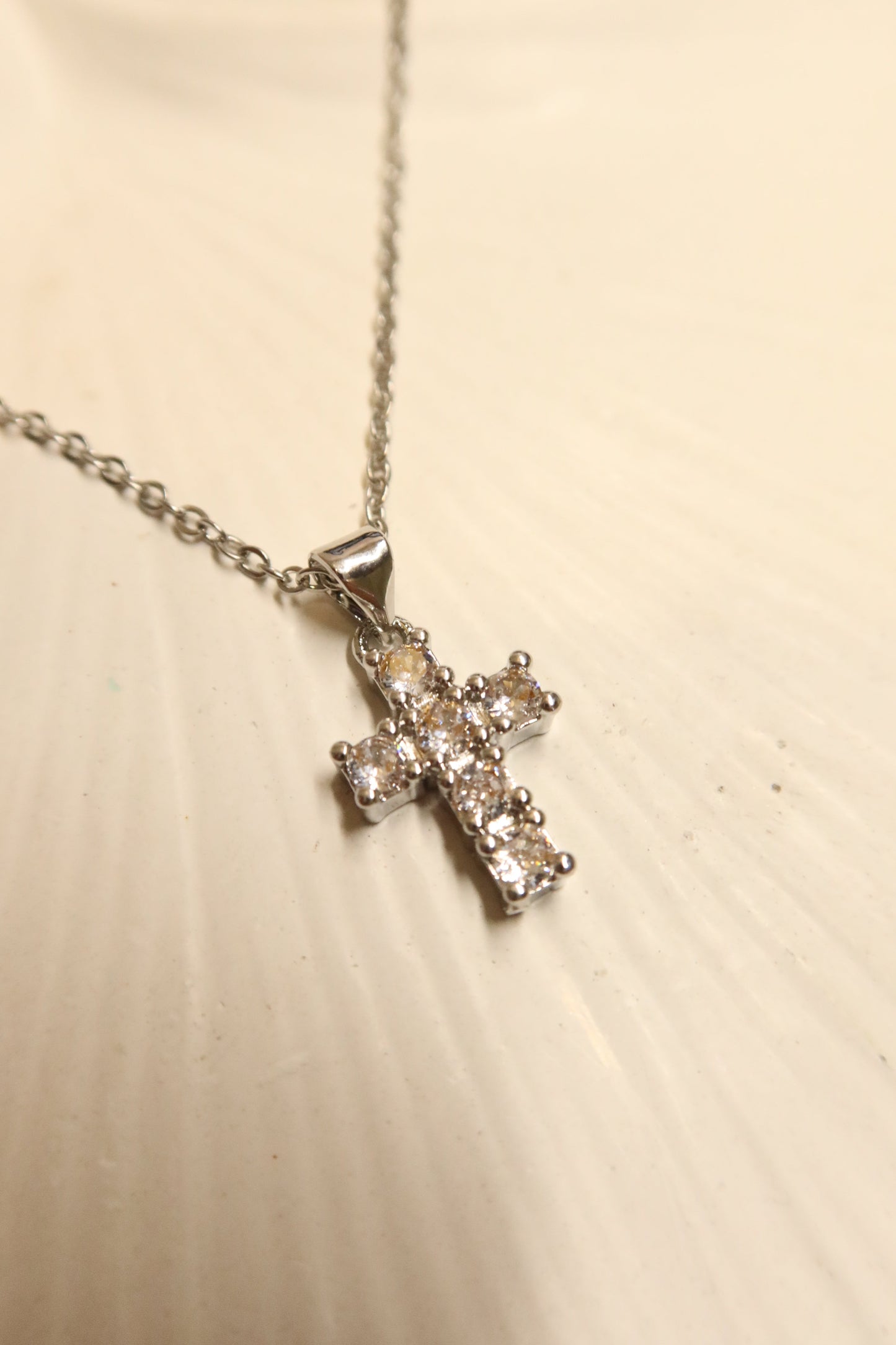 Silver Studded Cross