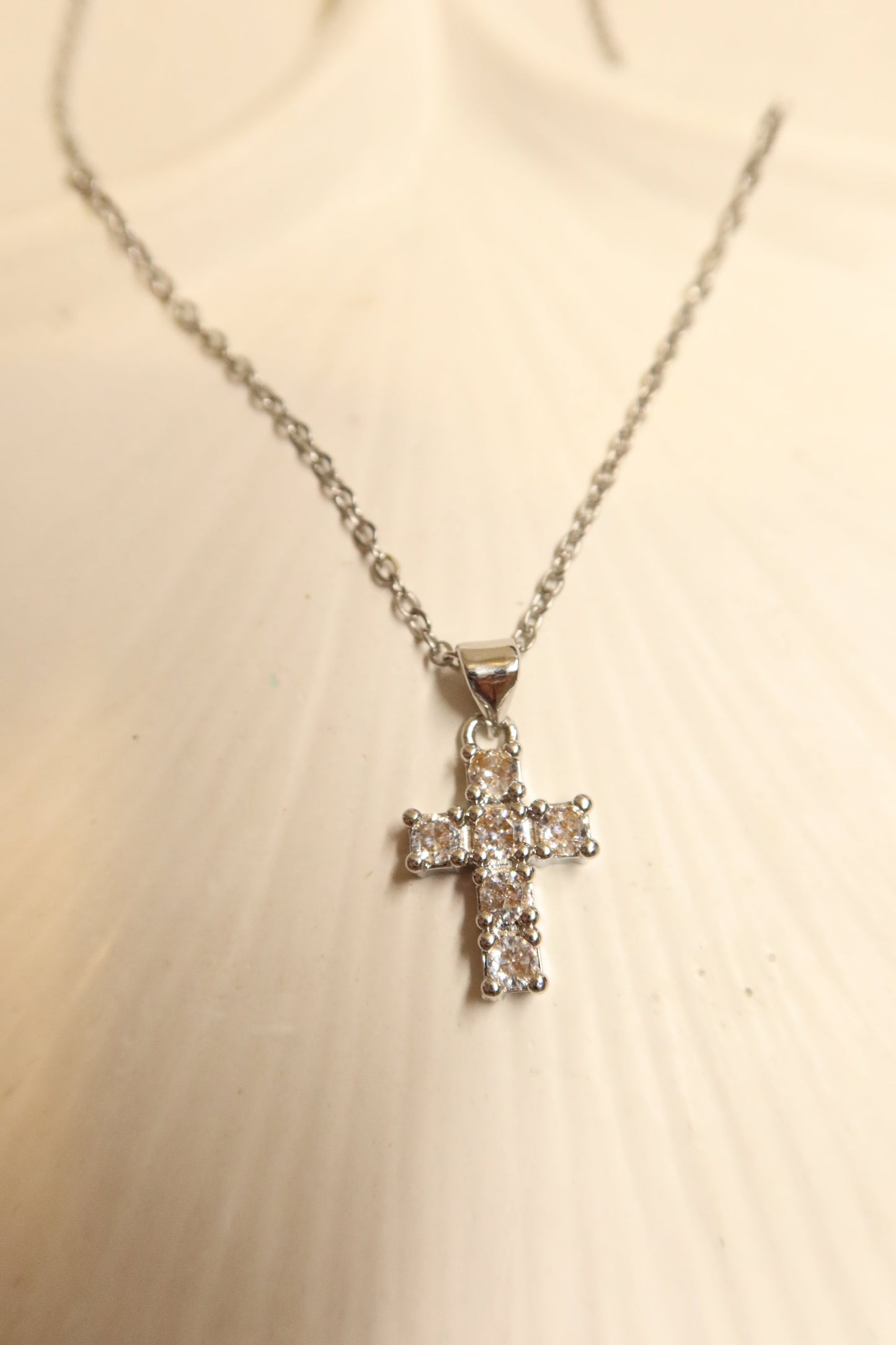 Silver Studded Cross
