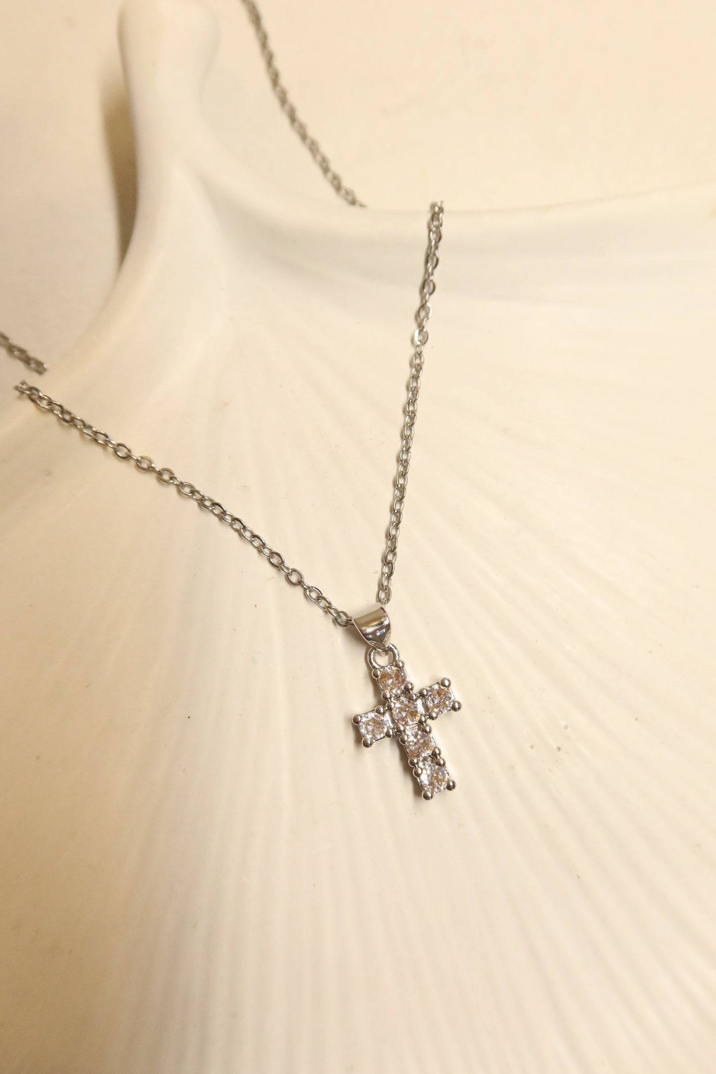 Silver Studded Cross
