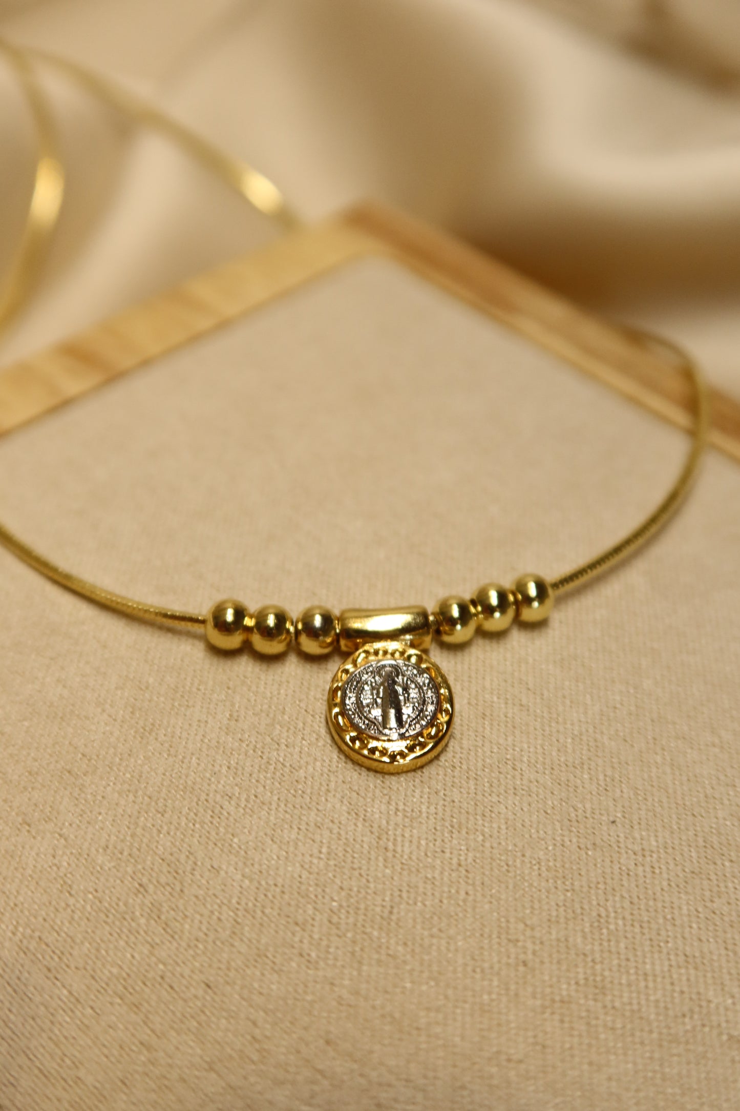 Two-tone St.Benedict Necklace