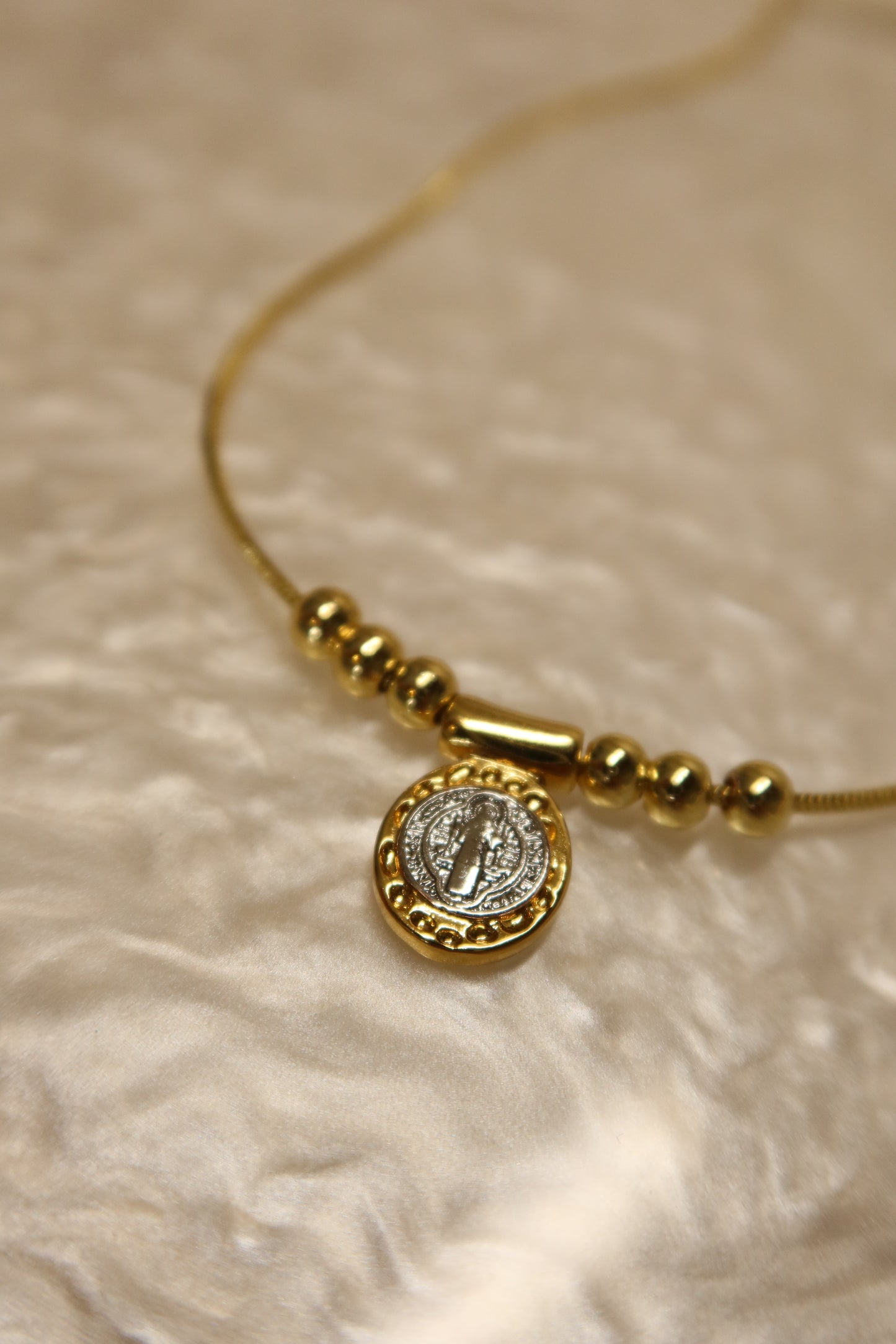 Two-tone St.Benedict Necklace