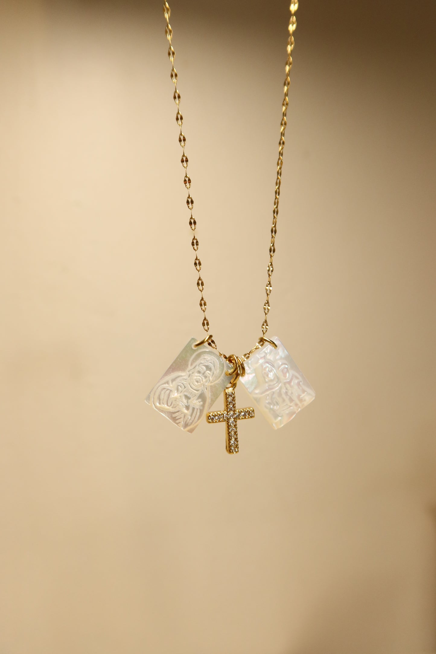 Pearl Scapular with Cross
