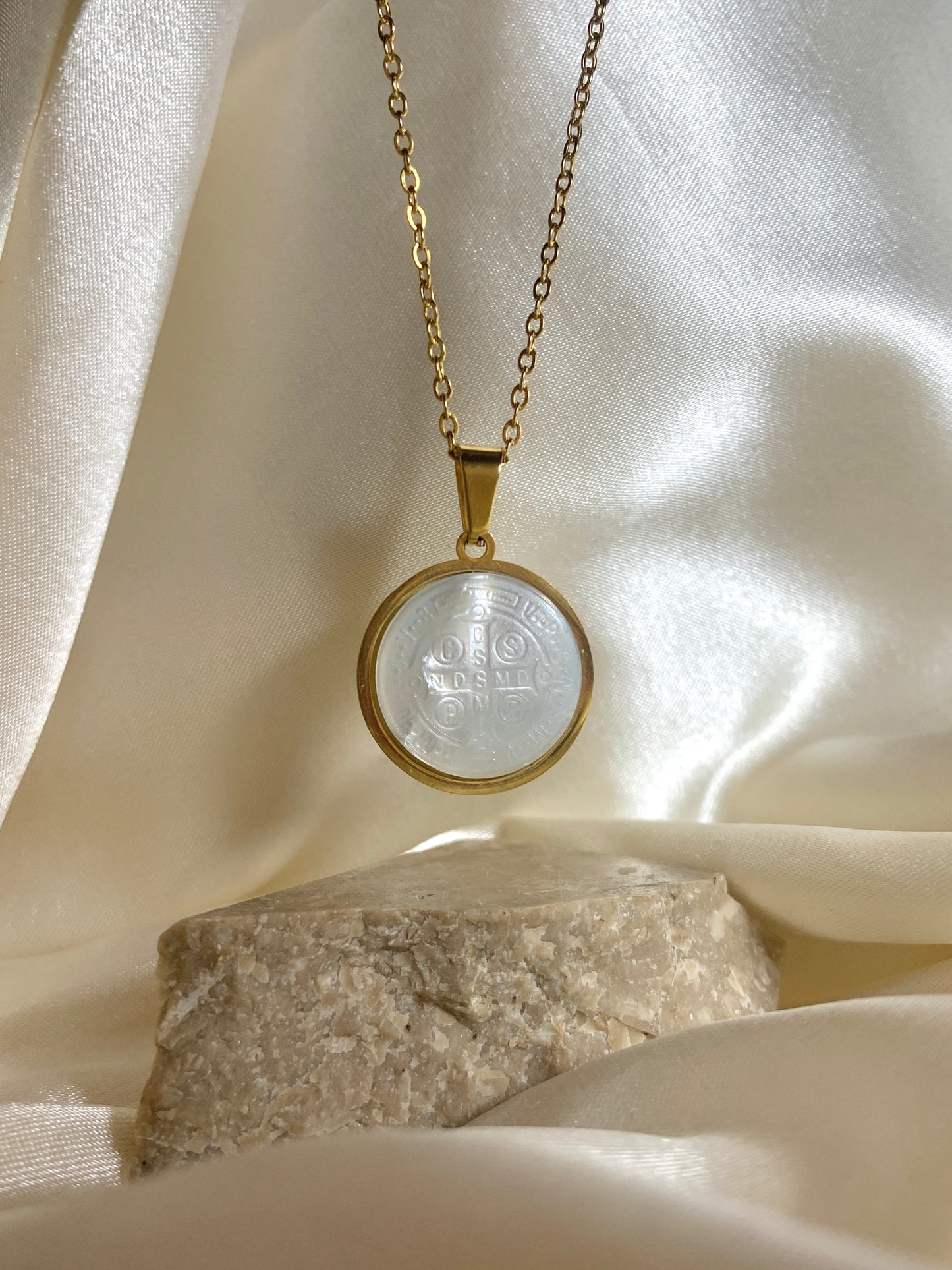 St. Benedict Pearl Medallion