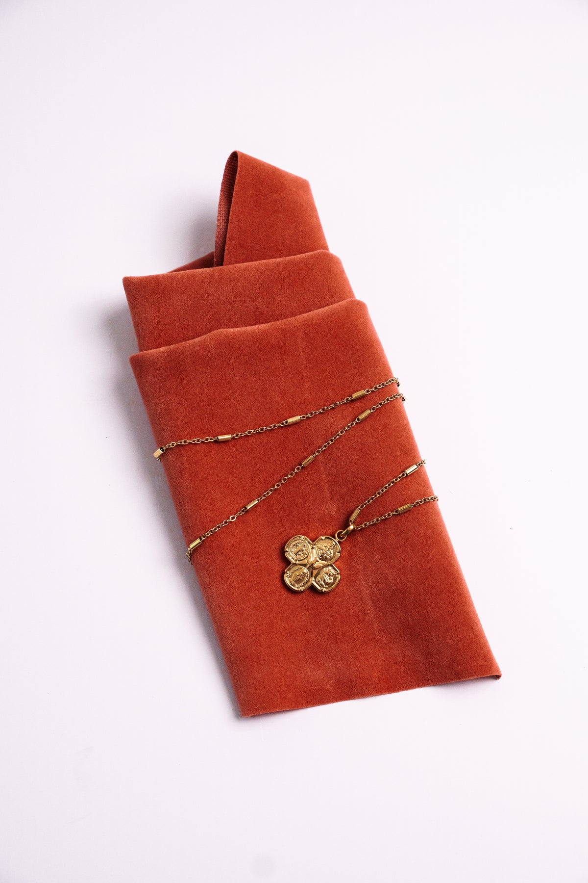 Four-way Cross Necklace Gold