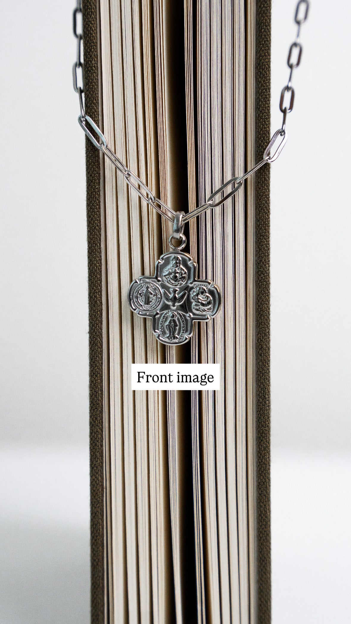 Four-Way Cross Necklace Silver