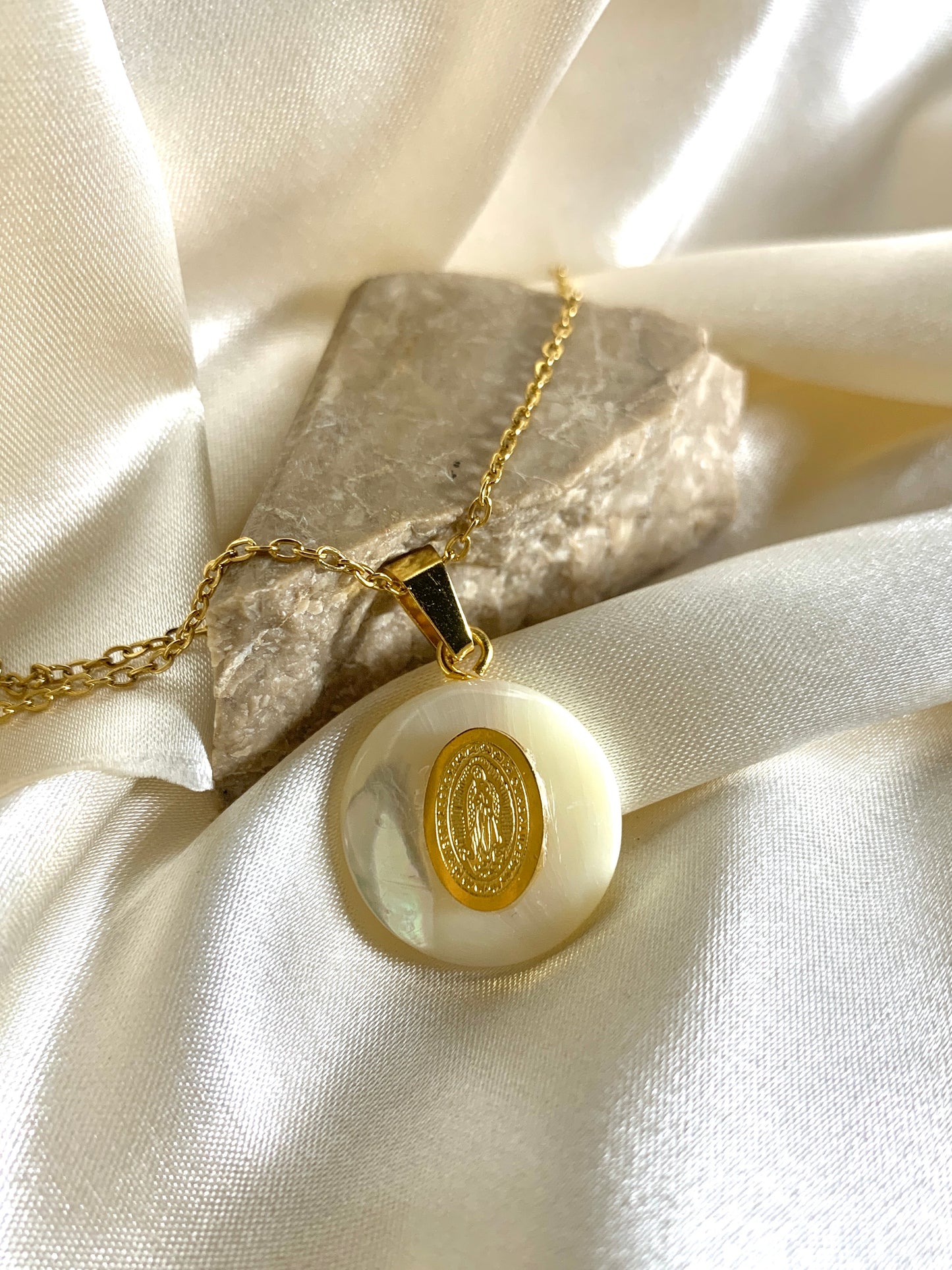 Our Lady of Guadalupe Pearl Necklace