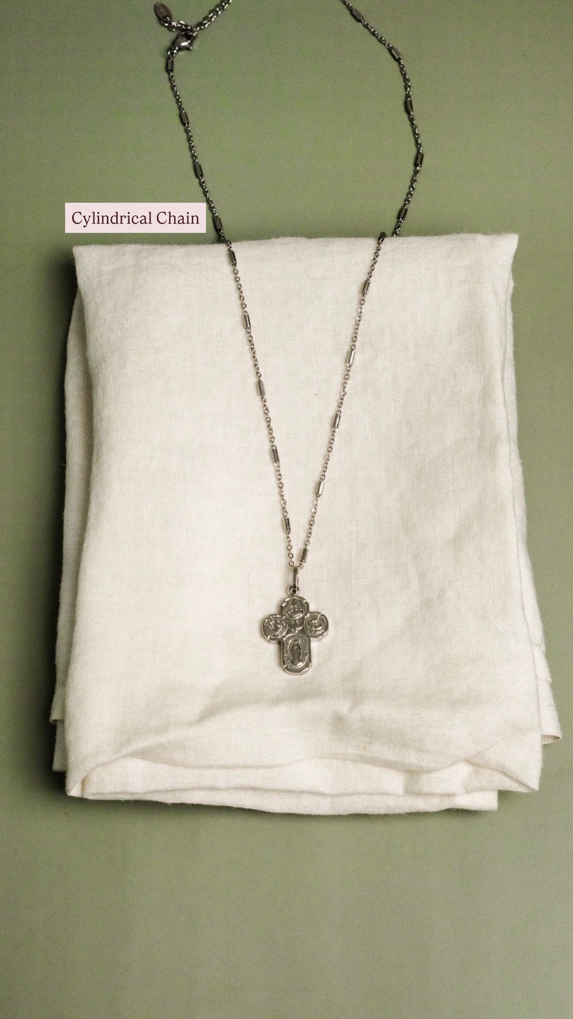 Four-Way Cross Necklace Silver