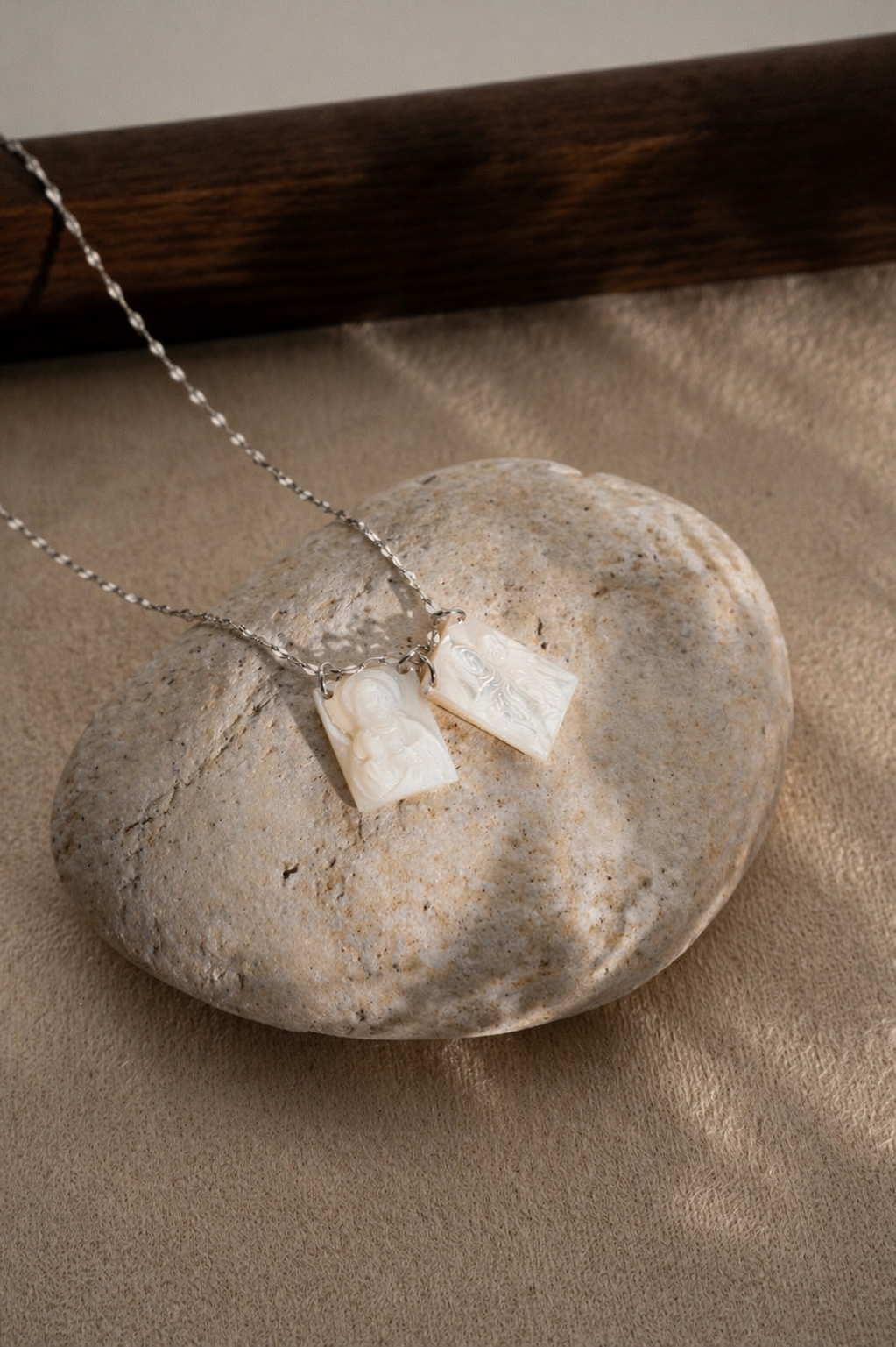 Pearl Scapular Silver