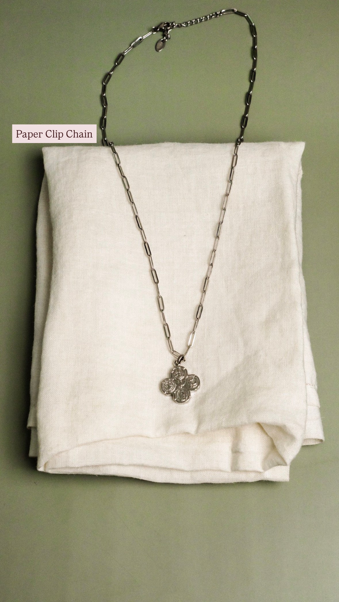 Four-Way Cross Necklace Silver