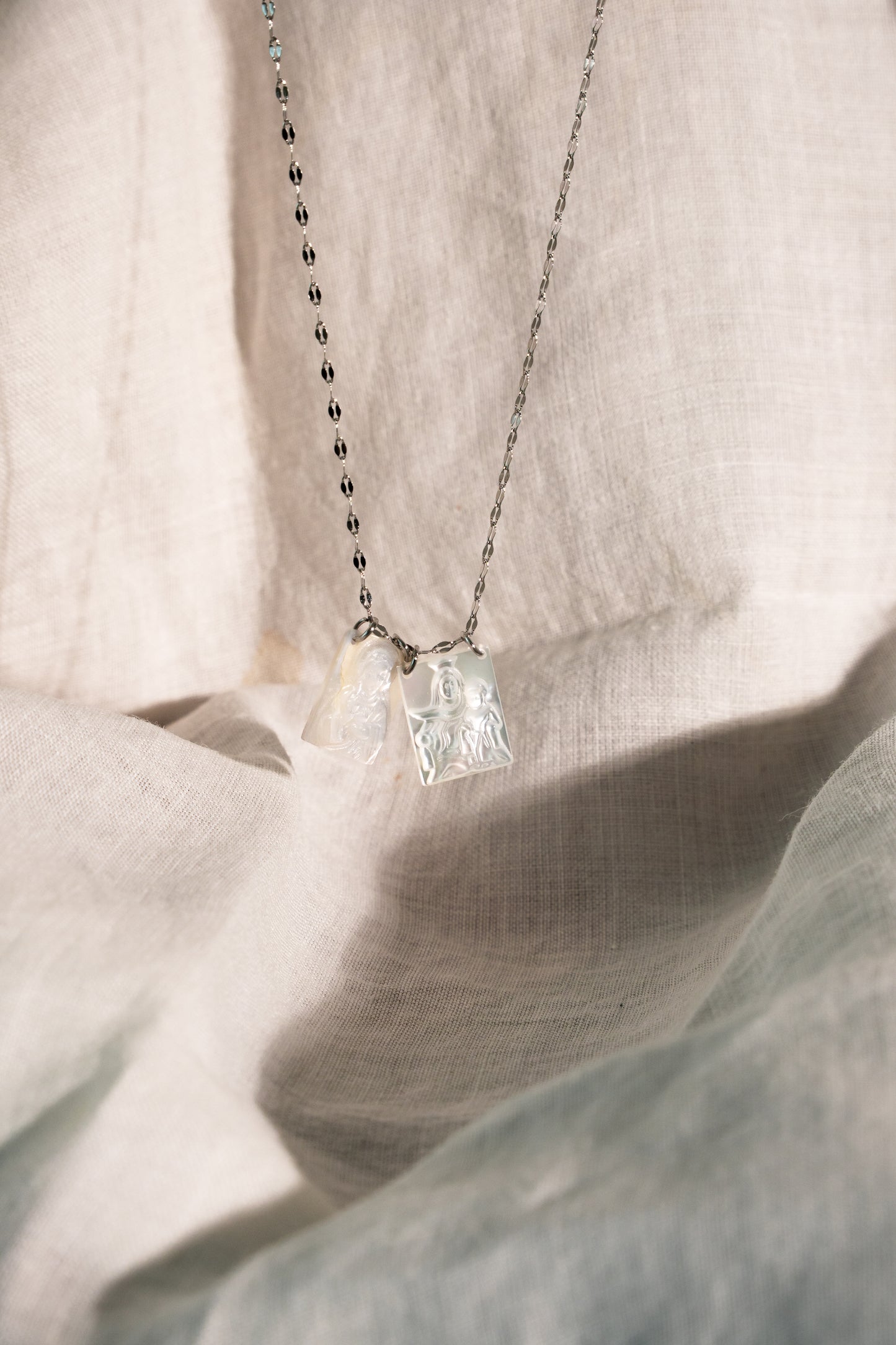 Pearl Scapular Silver