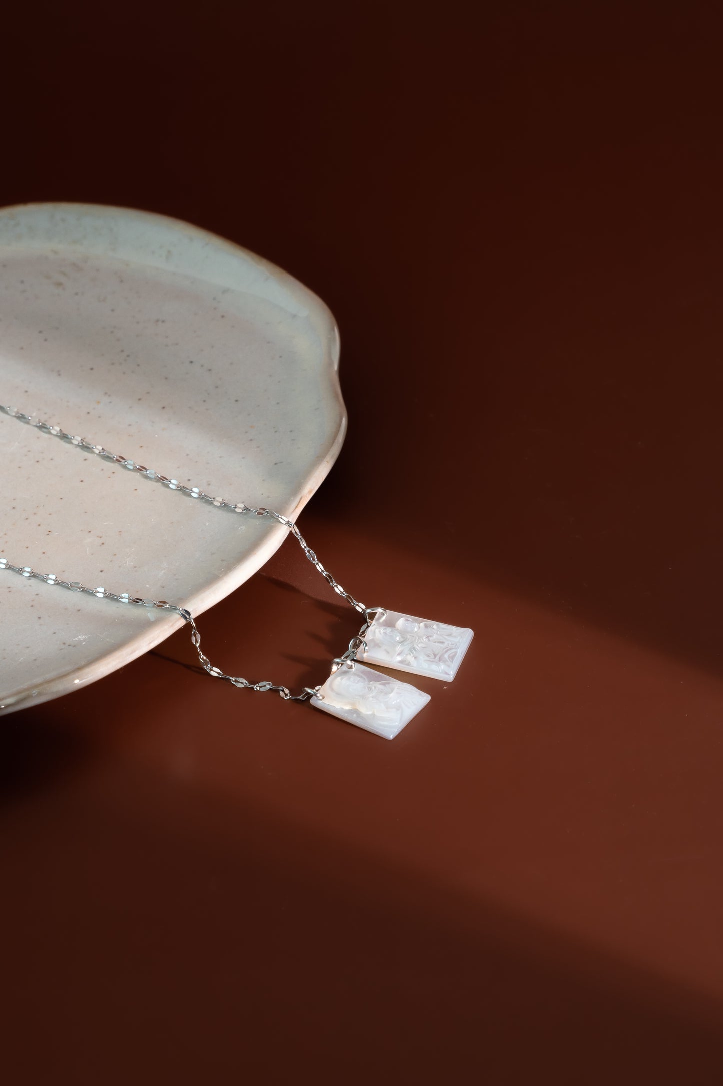 Pearl Scapular Silver