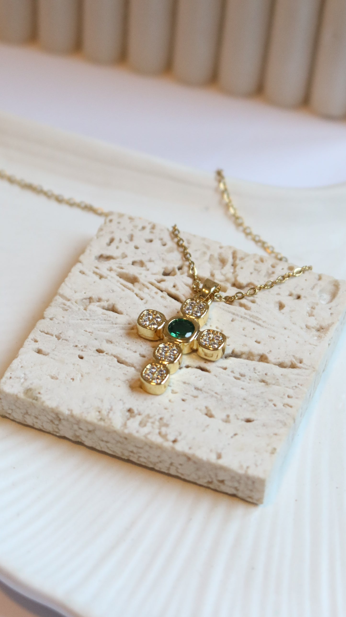 Green Crystal Cross