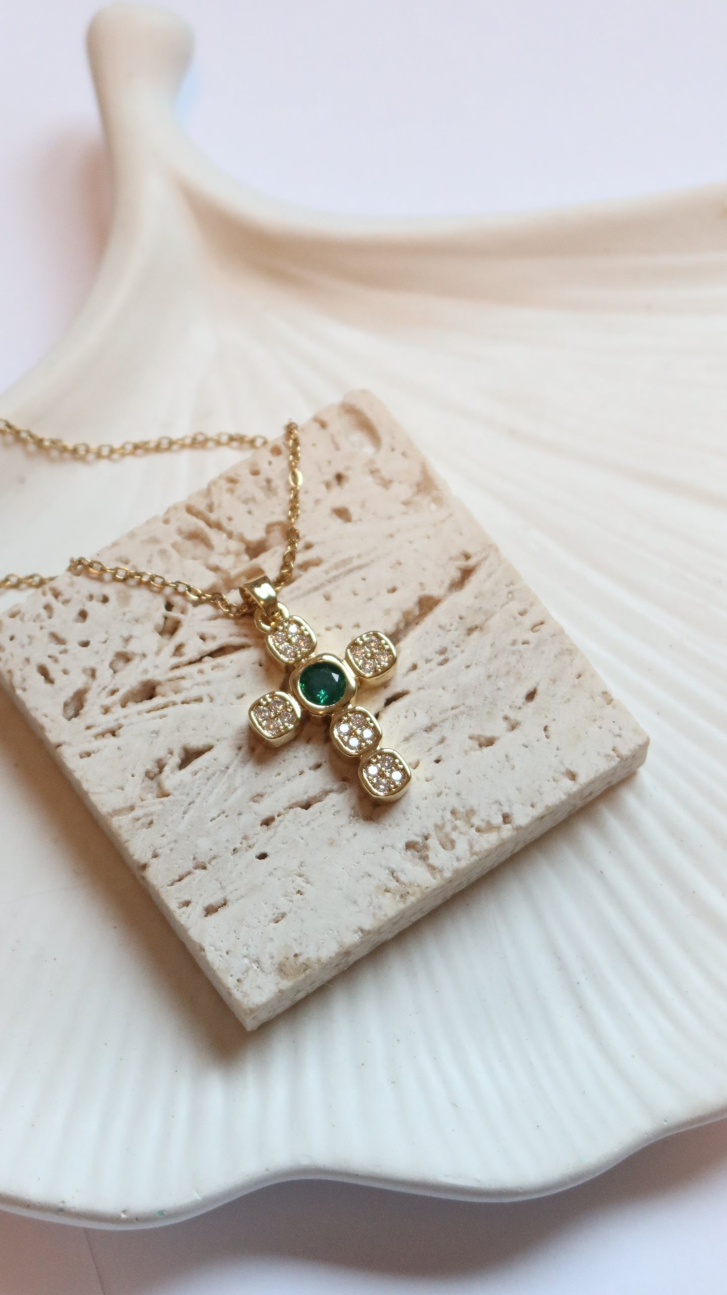 Green Crystal Cross
