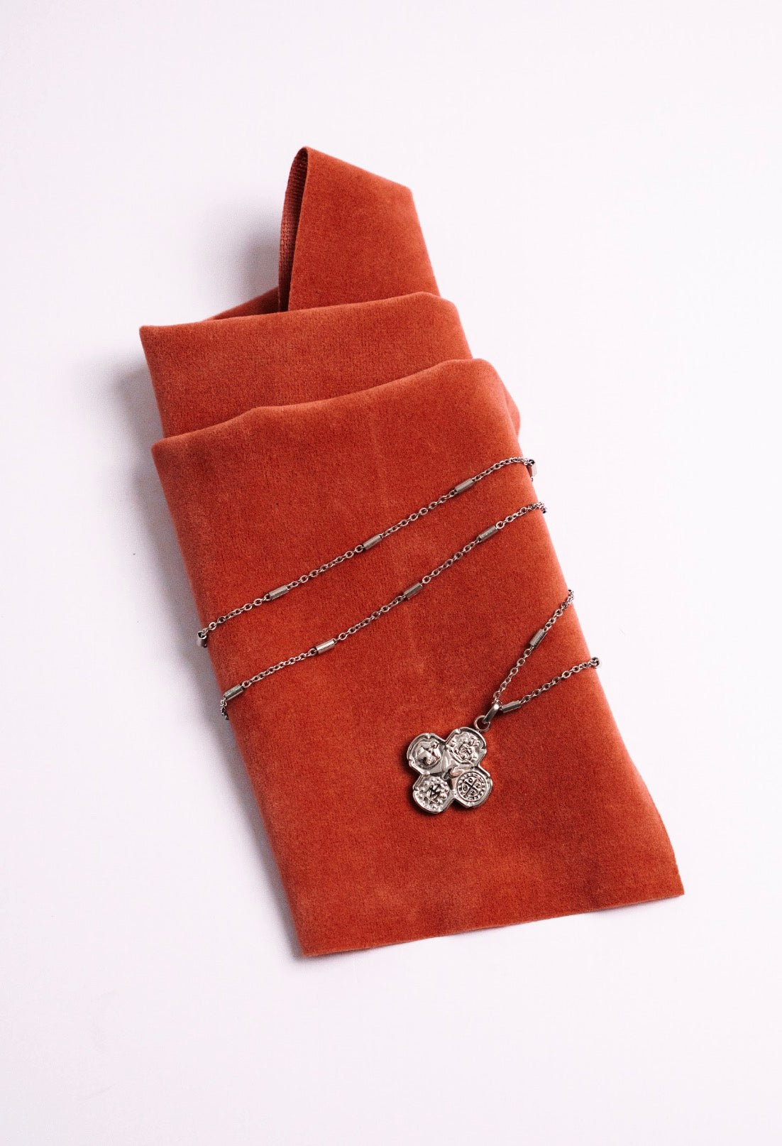 Four-Way Cross Necklace Silver