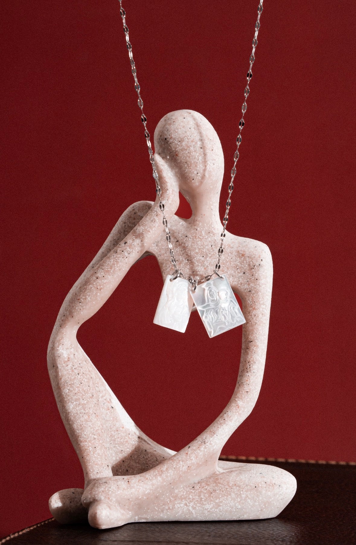 Pearl Scapular Silver