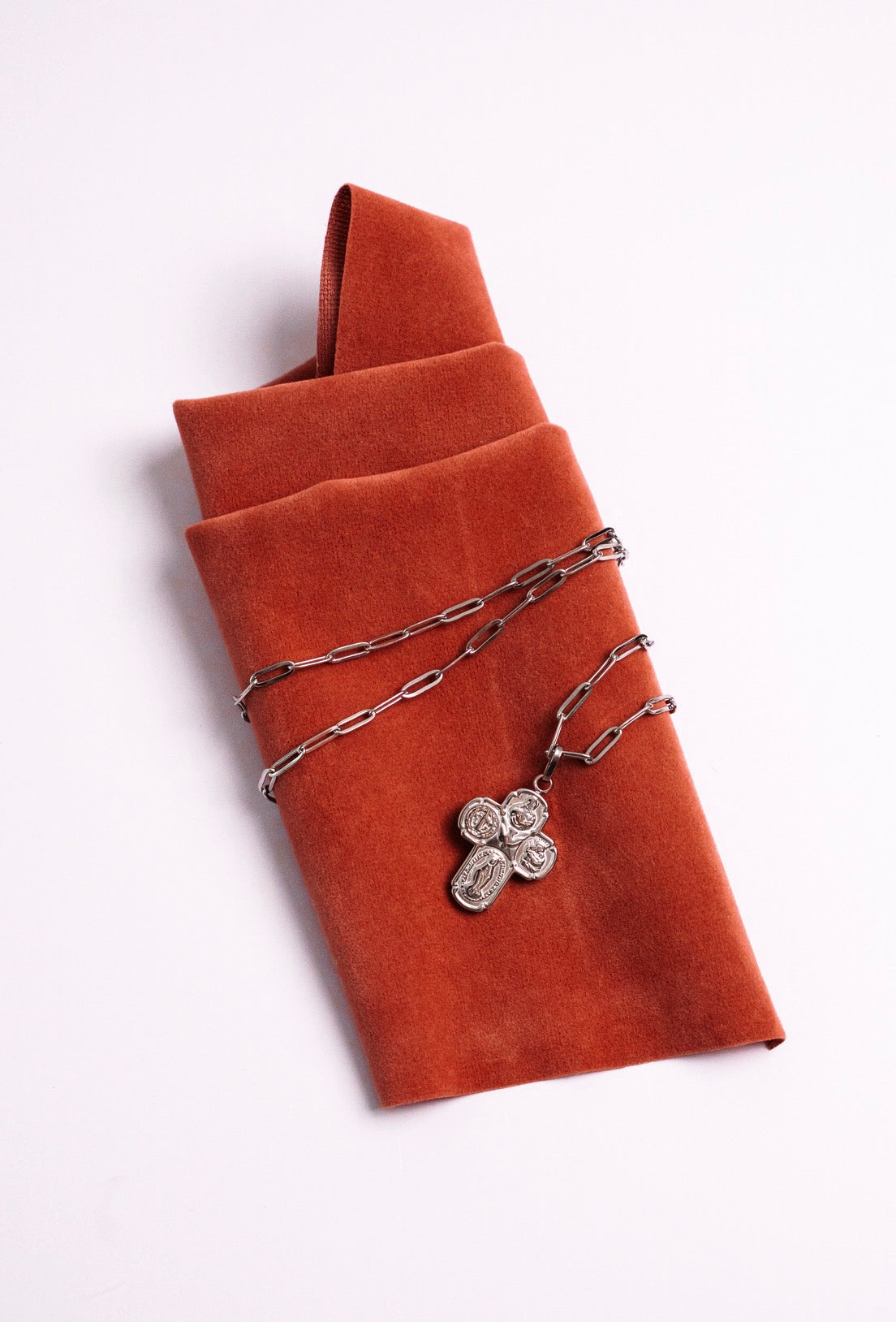 Four-Way Cross Necklace Silver