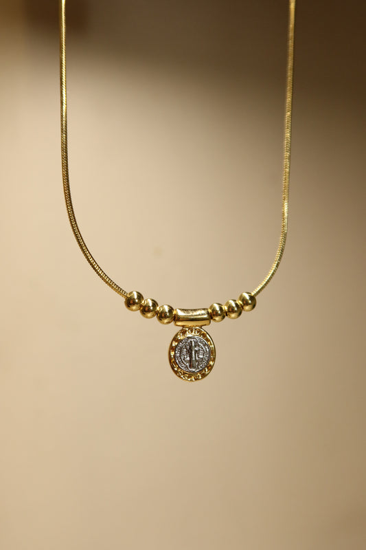 Two-tone St.Benedict Necklace