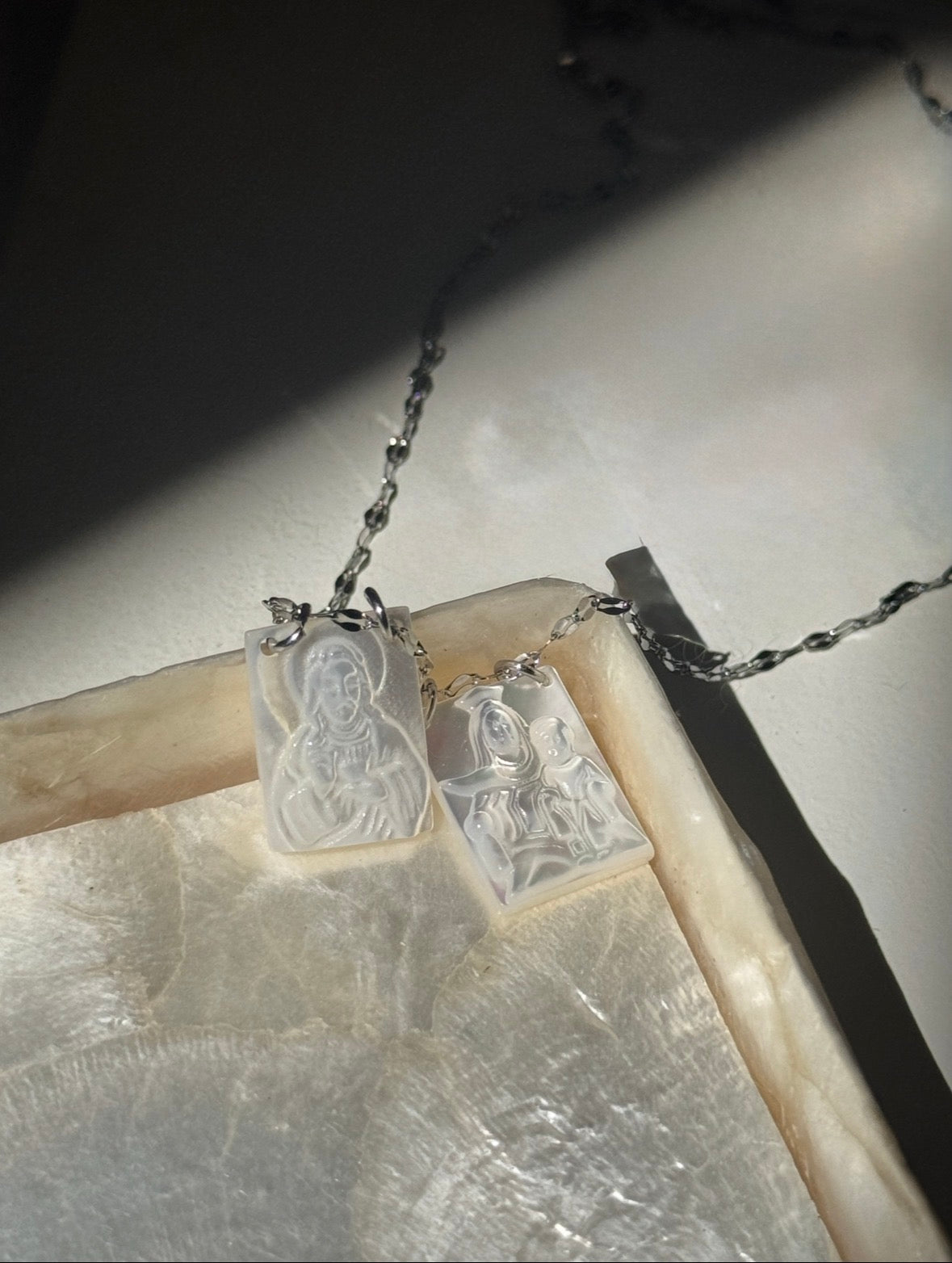 Pearl Scapular Silver